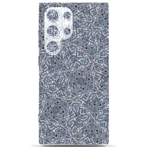 Blue Ornament Complex Mosaic Print Pattern Samsung Galaxy S24 Ultra 6.9 Inch Black TPU UV Case from ArtsNow.com Front