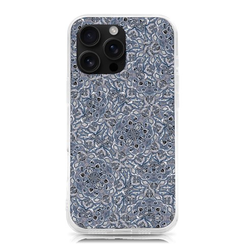 Blue Ornament Complex Mosaic Print Pattern iPhone 16 Pro Max TPU UV Print Case from ArtsNow.com Front