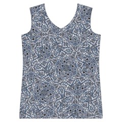 Blue Ornament Complex Mosaic Print Pattern Women s Basketball Tank Top from ArtsNow.com Front