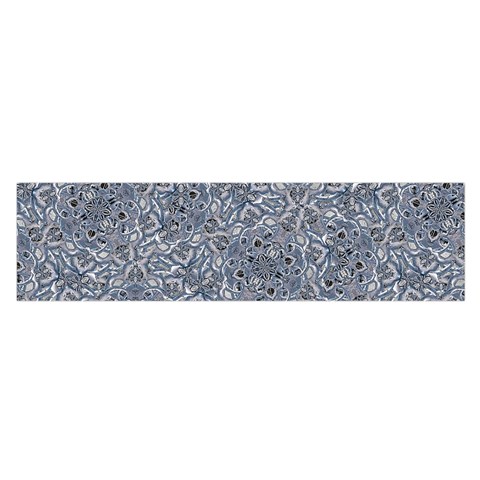 Blue Ornament Complex Mosaic Print Pattern Oblong Satin Scarf (16  x 60 ) from ArtsNow.com Front