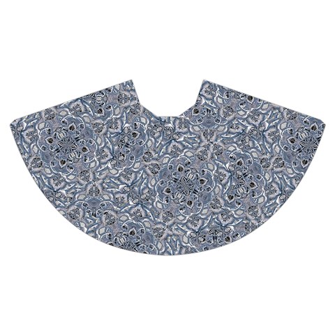 Blue Ornament Complex Mosaic Print Pattern Women s Crop Top Pleated Skater Rave Skirt from ArtsNow.com Skirt Front