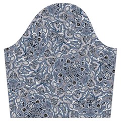 Blue Ornament Complex Mosaic Print Pattern Trumpet Sleeve Cropped Top from ArtsNow.com Sleeve Right