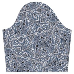 Blue Ornament Complex Mosaic Print Pattern Trumpet Sleeve Cropped Top from ArtsNow.com Sleeve Left