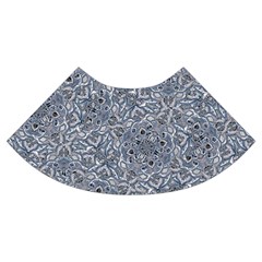 Blue Ornament Complex Mosaic Print Pattern Trumpet Sleeve Cropped Top from ArtsNow.com Cuff Left