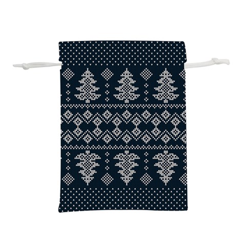 Winter Wonderland Pattern Lightweight Drawstring Pouch (S) from ArtsNow.com Front