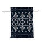 Winter Wonderland Pattern Lightweight Drawstring Pouch (L)