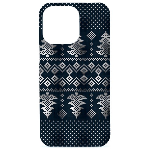 Winter Wonderland Pattern iPhone 15 Pro Max Black UV Print PC Hardshell Case from ArtsNow.com Front