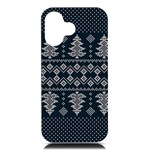 Winter Wonderland Pattern iPhone 16 Black UV Print PC Hardshell Case