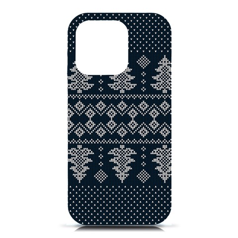 Winter Wonderland Pattern iPhone 16 Pro Black UV Print PC Hardshell Case from ArtsNow.com Front