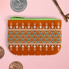 Winter Wonderland Seamless Pattern: Christmas Trees & Snowflakes on Dark Background Mini Coin Purse from ArtsNow.com Front