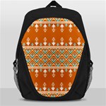 Winter Wonderland Seamless Pattern: Christmas Trees & Snowflakes on Dark Background Backpack Bag