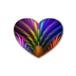 Abstract Colors - , Abstract Colors Rubber Heart Coaster (4 pack)