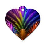 Abstract Colors - , Abstract Colors Dog Tag Heart (One Side)