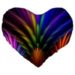 Abstract Colors - , Abstract Colors Large 19  Premium Heart Shape Cushions