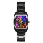 Abstract Colors - , Abstract Colors Stainless Steel Barrel Watch