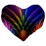 Abstract Colors - , Abstract Colors Large 19  Premium Flano Heart Shape Cushions