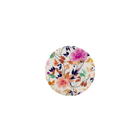 Abstract Floral Background 1  Mini Buttons from ArtsNow.com Front