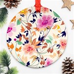 Abstract Floral Background Ornament (Round)