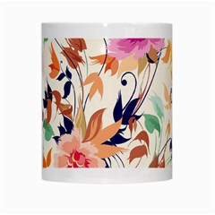 Abstract Floral Background White Mug from ArtsNow.com Center