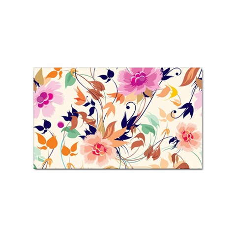 Abstract Floral Background Sticker (Rectangular) from ArtsNow.com Front