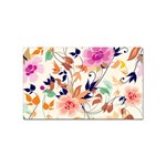 Abstract Floral Background Sticker (Rectangular)