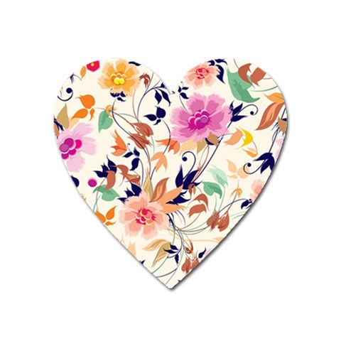 Abstract Floral Background Heart Magnet from ArtsNow.com Front