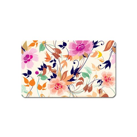 Abstract Floral Background Magnet (Name Card) from ArtsNow.com Front