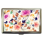 Abstract Floral Background Cigarette Money Case