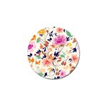 Abstract Floral Background Golf Ball Marker