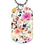 Abstract Floral Background Dog Tag (Two Sides)