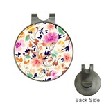 Abstract Floral Background Hat Clips with Golf Markers