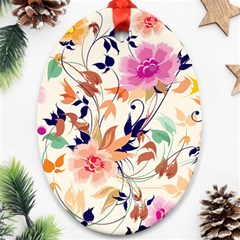 Abstract Floral Background Oval Ornament (Two Sides) from ArtsNow.com Front