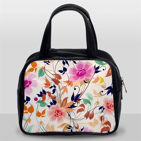 Abstract Floral Background Classic Handbag (Two Sides) from ArtsNow.com Front