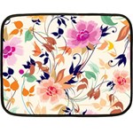 Abstract Floral Background Two Sides Fleece Blanket (Mini)