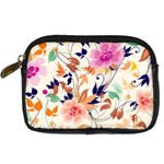 Abstract Floral Background Digital Camera Leather Case