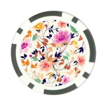 Abstract Floral Background Poker Chip Card Guard (10 pack)