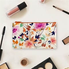 Abstract Floral Background Cosmetic Bag (Small) from ArtsNow.com Front