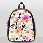 Abstract Floral Background School Bag (Small)