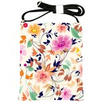 Abstract Floral Background Shoulder Sling Bag