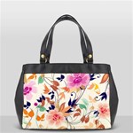 Abstract Floral Background Oversize Office Handbag