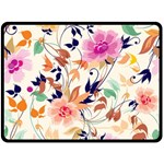 Abstract Floral Background Fleece Blanket (Large)