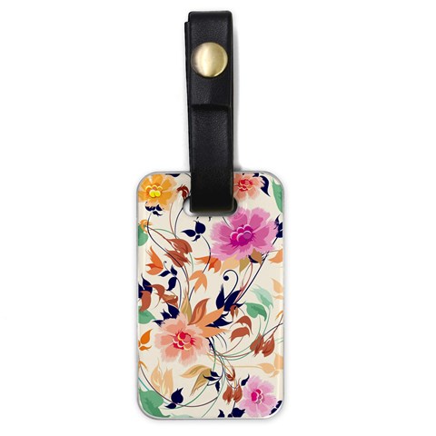 Abstract Floral Background Luggage Tag (one side) from ArtsNow.com Front