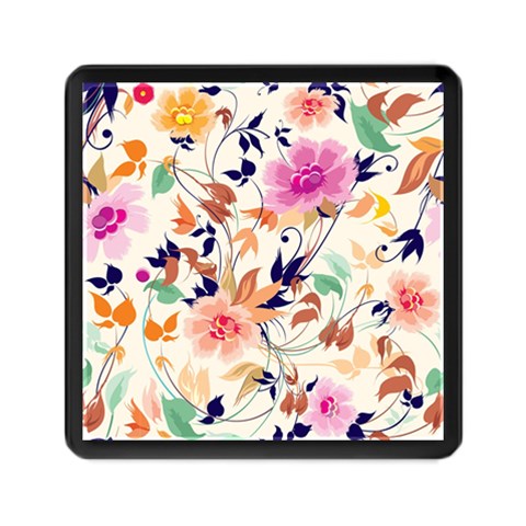 Abstract Floral Background Memory Card Reader (Square) from ArtsNow.com Front