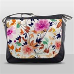 Abstract Floral Background Messenger Bag