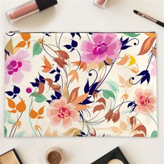 Abstract Floral Background Cosmetic Bag (XXL) from ArtsNow.com Front