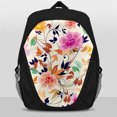 Abstract Floral Background Backpack Bag from ArtsNow.com Front