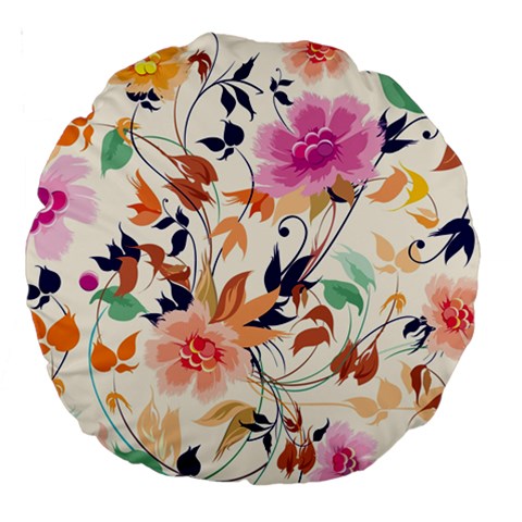 Abstract Floral Background Large 18  Premium Round Cushions from ArtsNow.com Front