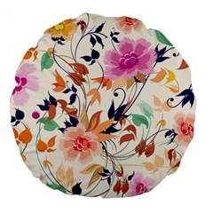 Abstract Floral Background Large 18  Premium Round Cushions from ArtsNow.com Front