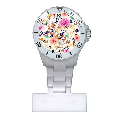 Abstract Floral Background Plastic Nurses Watch from ArtsNow.com Front