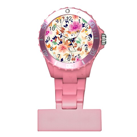 Abstract Floral Background Plastic Nurses Watch from ArtsNow.com Front